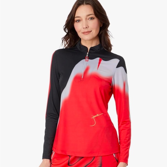Jamie Sadock Sunsense Long Sleeve SPF50 Top Adrenaline NWT in sizes XS, S, XXL - Picture 1 of 6